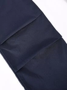 SHEIN 青少年休閒街頭風舒適針織背心吊帶衫＋工裝寬腿褲 3 件套，不對稱肩設計，度假正式風，白色，秋季 - 彩色 - 查看 5
