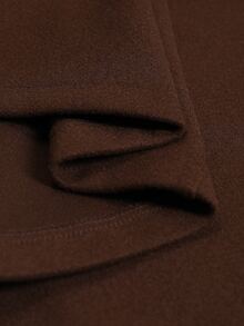 Easura Plus Size Women's Autumn/Winter Hooded Cuff Sleeve Strap Casual Daily Commute Overcoat - Coffee Brown - View 6