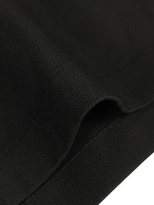 SLATEMANN Men's Black Long Pants, Multi-Pocket Cargo Pants, Loose Casual Fashion Versatile Cargo Long Pants - Black - View 7