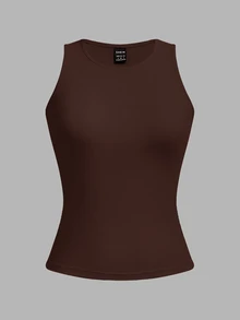 SHEIN EZwear 4件組休閒極簡風女款性感短版緊身背心，適合夏秋層次穿搭 - 彩色 - 查看 3