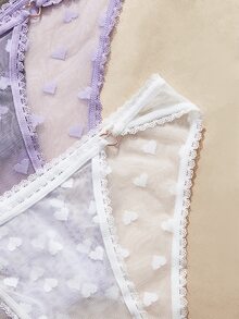 Charlaine Set 3 Potong Celana Dalam Segitiga Renda Wanita - MultiWarna - View 4