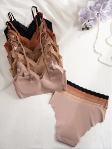 Snug Zone 10件組休閒舒適波浪邊無縫內褲套裝 - 彩色 - 查看 2