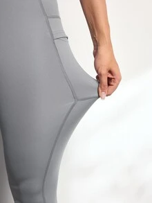 Easithlete Easithlete Women's High Waist Flared Equestrian Breeches, Full Seat Silicone Grip 4Way Stretch Horse Riding Pants With Side Phone Pockets - Grey - View 5