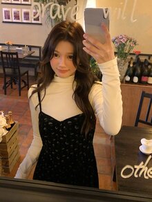 DAZY Women's Hooded Fleece Casual Mid-Length Dress - Black - View 5