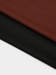 Sweetra Setelan Atasan 2 Potong Wanita Ukuran Plus Eropa dengan Motif Renda, Potongan Pendek Tanpa Punggung, Model Slimming, dan Atasan Tanpa Lengan Berbahan Pendek. - Hitam - View 7