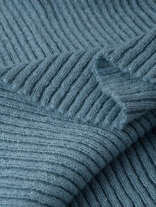 Solivie Women's Solid Color Casual Daily Wear Knit Dress - Baby Blue - View 7
