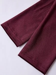 Solivie Women's Autumn V-Neck Wine Dress Going Out Dresses Wedding Guest Dress Party Dress New Year Dress Halloween Casual Dresses - Burgundy - View 4