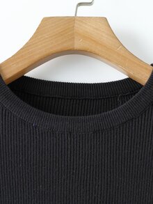GlowEve CURVE Plus Size Women Solid Color Casual Versatile Daily Wear Long Sleeve Sweater - Black - View 4
