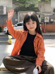 Dazy Kids 女童秋季長袖上衣 - 橘色 - 查看 7