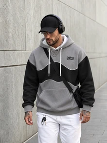 Daypath Men's Street Fashion Hoodie, Autumn/Winter Comfortable Pullover Hoodie, Men's Fashion Outfit - Multicolor - View 3