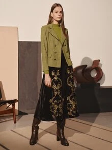 MOTF PREMIUM WOMEN'S SOLID COLOR CASUAL VERSATILE COMMUTE TRAVEL BLAZER JACKET - Olive Green - View 3