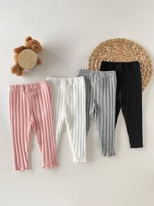 SHEIN 4件裝女嬰下身褲 - 彩色 - 查看 3