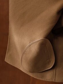 MOTF WOMEN'S FASHION CAMEL DOUBLE-FACED WOOL COAT - Camel - View 8