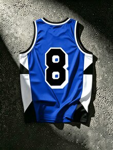 Sport MetroGents 男士數位印花休閒籃球背心，健身房穿搭 - 彩色 - 查看 2