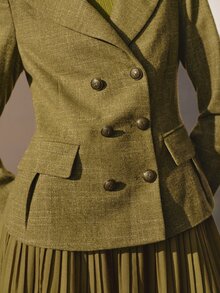 MOTF PREMIUM WOMEN'S SOLID COLOR CASUAL VERSATILE COMMUTE TRAVEL BLAZER JACKET - Olive Green - View 1