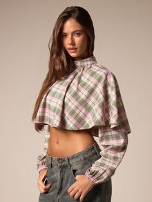 Athîral Women's Plaid Casual Versatile Daily Wear Top - Multicolor - View 7