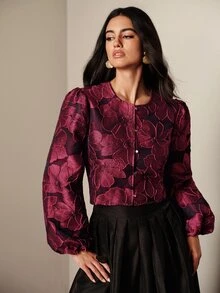 BELROSIE Women's Floral Print Casual Daily Wear Shirt - Multicolor - View 6