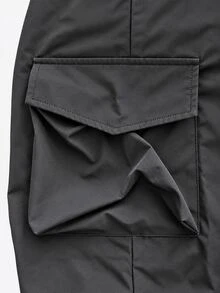 SHEIN BASICS Women's Solid Color Casual Versatile Daily Outdoor Long Pants - Black - View 9