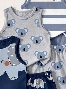 3PCS Young Boys Tanks - Multicolor - View 4