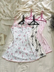 CottageSlumber 3PCS Women Sleep Dresses - Multicolor - View 8