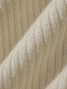 DAZY Women's Elegant Off-Shoulder Sweater - White - View 7