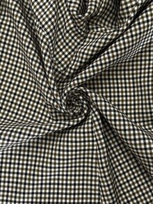 Roveilla Plus Size Vintage Corset Elegant Plaid Casual Versatile Ruffle Hem Pearl Button Decor Fall Long Sleeve Women's Blouse Office Brunch All White - Multicolor - View 5
