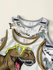 3PCS Young Boys Tanks - Multicolor - View 4