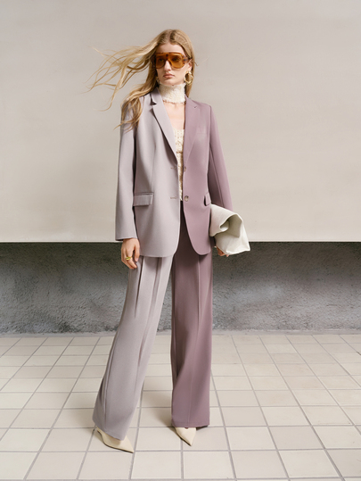 MOTF PREMIUM BLAZER LENGAN PANJANG WANITA ELEGAN DENGAN KANCING WARNA KONTRAS