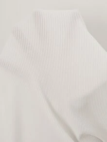 Doze Lane Plus Size Minimalist Round Neck Long Sleeve Top & Plaid Pants Loungewear Pajama Set - White - View 7