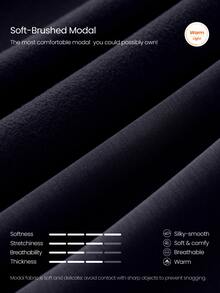 GLOWMODE Modal Soft Warm Curved Bubble Hem Waist Length Oversized Ribbed Cuffs High Neck Pullover Sweatshirt Daily - Iron Gray - View 6