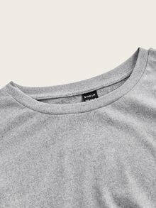 SHEIN EZwear 女款純色圓領長袖休閒百搭T恤（2件組） - 彩色 - 查看 8