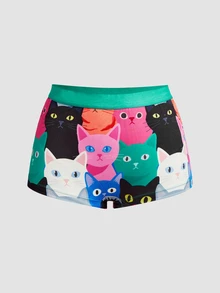 Chillnights Conjunto de lencería con top de tirantes y bragas con estampado de dibujos animados para mujer - Multicolor - Ver 10