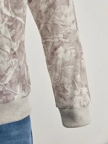 SHEIN 青少年女孩灰色拉鍊人造毛領拼接連帽衛衣 假日派對 秋季街頭風 Y2K - 彩色 - 查看 6