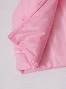 SHEIN 女款 3 件套甜酷粉色豹紋套裝，修身長袖內搭層搭配同款喇叭褲，外搭立領拉鍊棉質背心，飾有精緻蝴蝶結印花，拼色混搭層次感設計，修身顯型，吸睛日常街頭穿搭 - 彩色 - 查看 4
