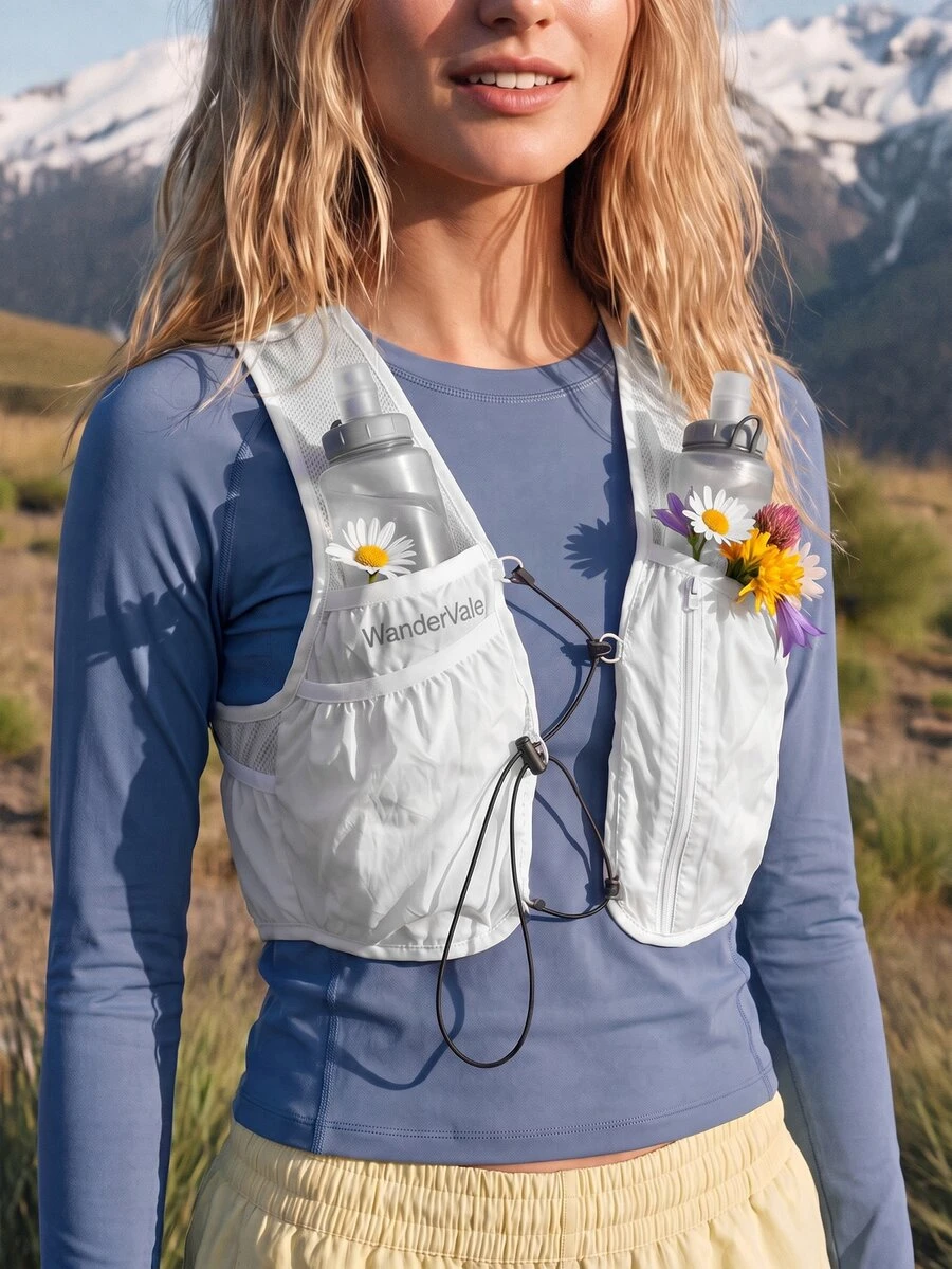 WanderVale Women's Solid Color Casual Versatile Daily Outdoor Vest - White - View 1