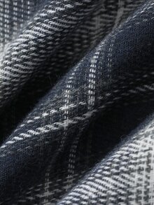 FRIFUL Women's Plaid Casual Versatile Everyday Outing Shirt - Black and White - View 8