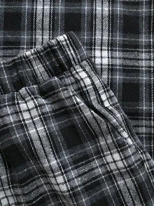 Linhara CURVE 大尺碼女款休閒純棉素色長褲，附口袋與鈕扣開合 - 黑色 - 查看 6