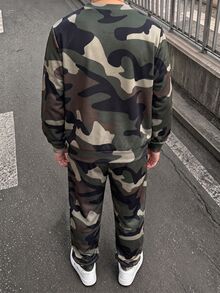 青少年男孩休閒簡約寬鬆舒適長袖圓領衛衣2件套，適合秋冬，經典帥氣復古迷彩圖案印花，經典熱門城市名稱洛杉磯文字圖案印花 - 彩色 - 查看 7