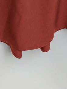 SHEIN Tall CURVE 大尺碼女款法式休閒夏季短袖V領長版洋裝 - 玫瑰紅 - 查看 5