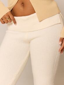 MUSERA Women Sweater Pants - Cream - View 5