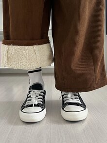 DAZY 女款商務休閒保暖內裡彎腿口袋長褲 - 棕色 - 查看 3