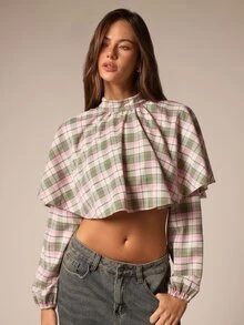 Athîral Women's Plaid Casual Versatile Daily Wear Top - Multicolor - View 5