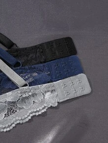 EmpressEnvy 3件組女款鋼圈蕾絲內衣，性感舒適、提拉支撐 - 彩色 - 查看 7