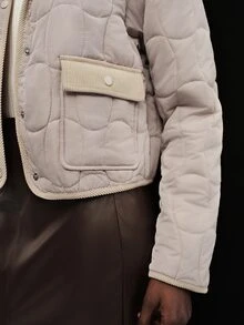 Aveloria Modichic Comfortable Stylish Button Long Sleeve Versatile Padded Coat For Commute And Casual Wear - Multicolor - View 5