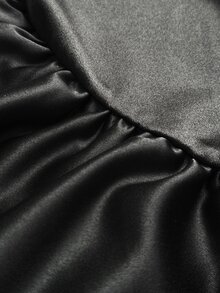 NU&NOW Plus Size Women Sexy High Waist Ruffle Asymmetrical Fishtail Skirt For Nightclub, Date, Party - Black - View 7