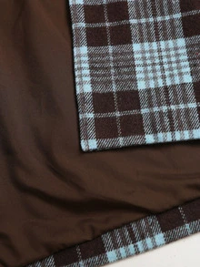 Sweetra Y2K Versatile Commuter Street Style Retro Plaid Overcoat Top - Multicolor - View 4
