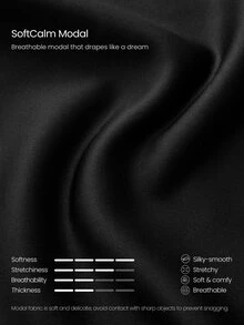 GLOWMODE SoftCalm Modal Chill Days Oversized Silky Smooth Breathable Wide Collar Drawstring Hem Zip-Up Jacket Daily Casual Wear - Black - View 6