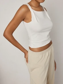 Ocili Women's Solid Color Top And Pants Casual Daily Loungewear Set - Apricot - View 5