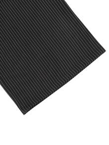 PAVTROS Men's Plus Size Black Striped Loose Casual Versatile Wide Leg Pants - Black - View 6