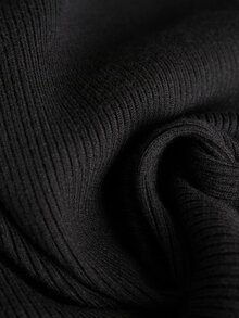 GlowEve CURVE Plus Size Women Solid Color Casual Versatile Daily Wear Long Sleeve Sweater - Black - View 7